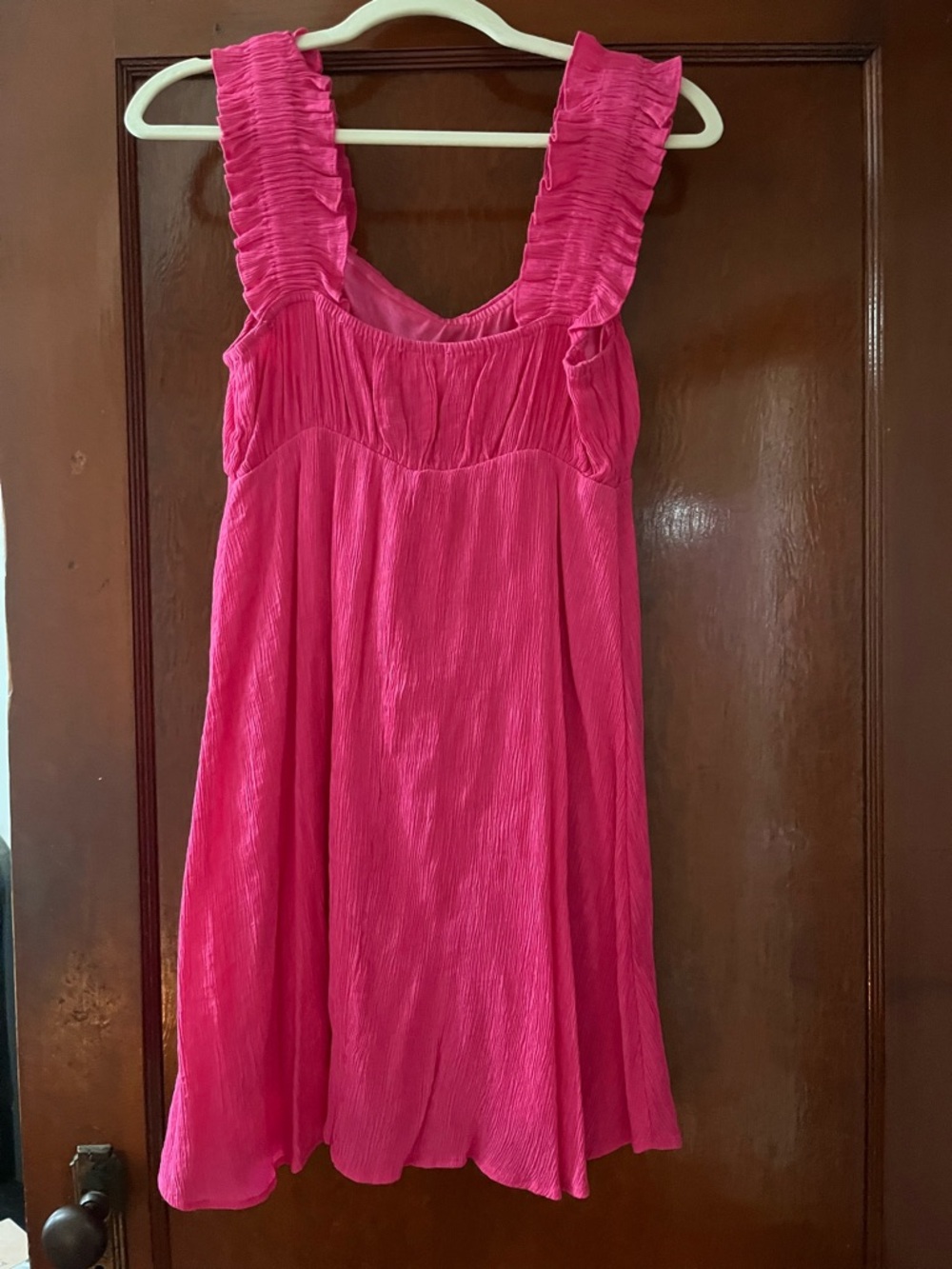 Altar'd State Hot Pink Ruched Sundress - Picture 3 of 3